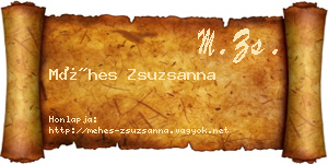 Méhes Zsuzsanna névjegykártya