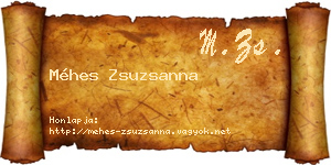 Méhes Zsuzsanna névjegykártya